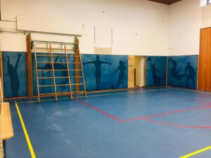 akoestisch dempende wand gymzaal